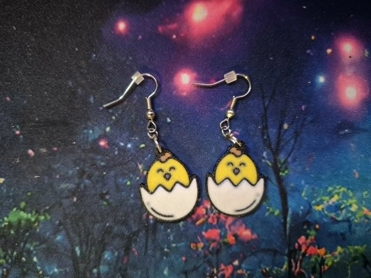 Spring Chick Egg Earrings view 2
