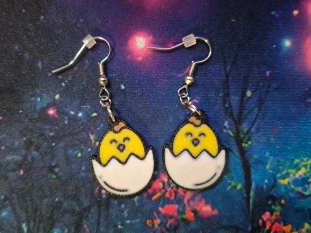 Spring Chick Egg Earrings