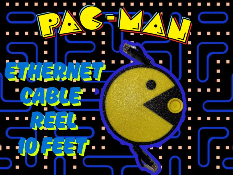 Pac-Man Ethernet Cable Reel 10'