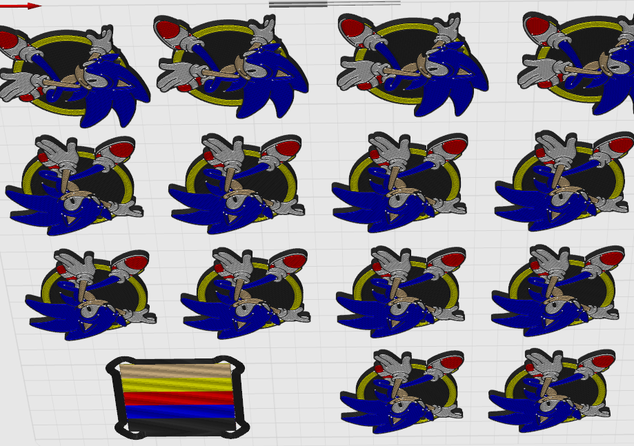 Miniatura 2 do modelo 3D Sonic the Hedgehog Keychain
