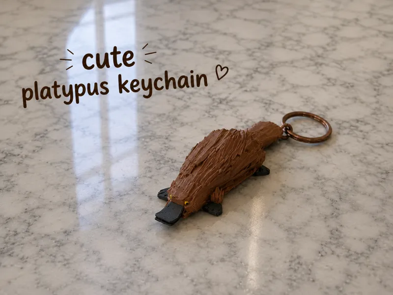 Platypus keyring keychain cute accessory