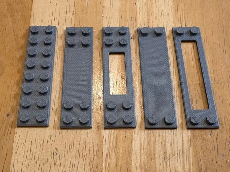 Brick Compatible 2x8 Baseplate Train Track Joiners