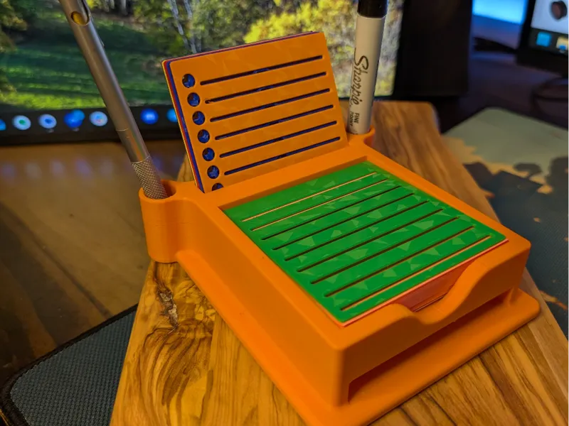 Notepad Caddy with stencils
