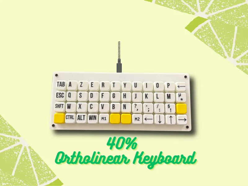 40% Ortholinear Keyboard / Printed KeyCaps