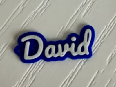 David - 3d printed name keychain personalized 