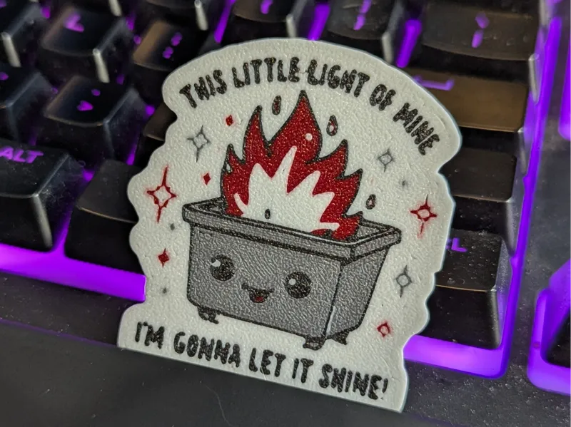 Dumpster Fire Button & Ornament!