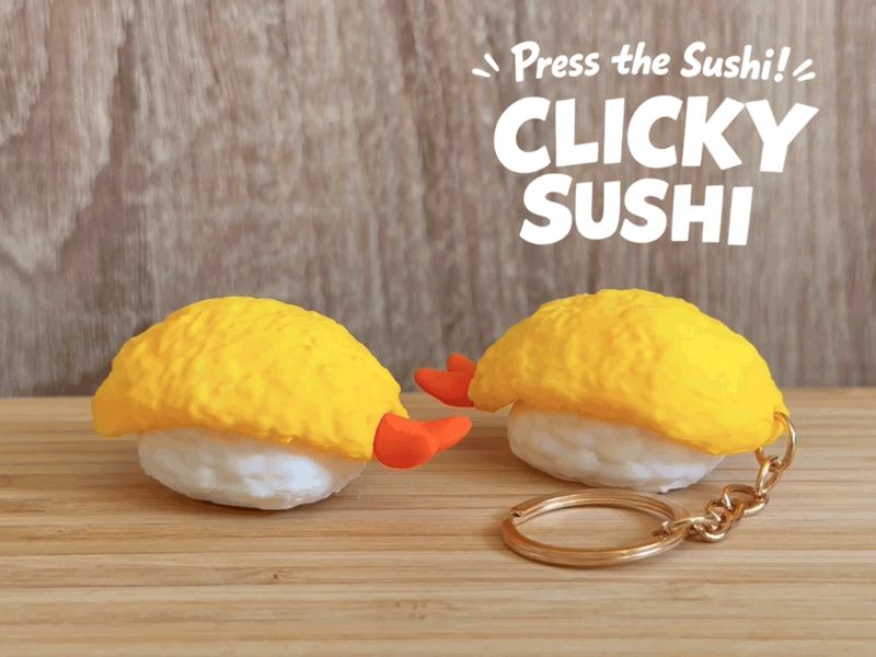 Clicky Sushi – Tempura Shrimp Nigiri Fidget Toy