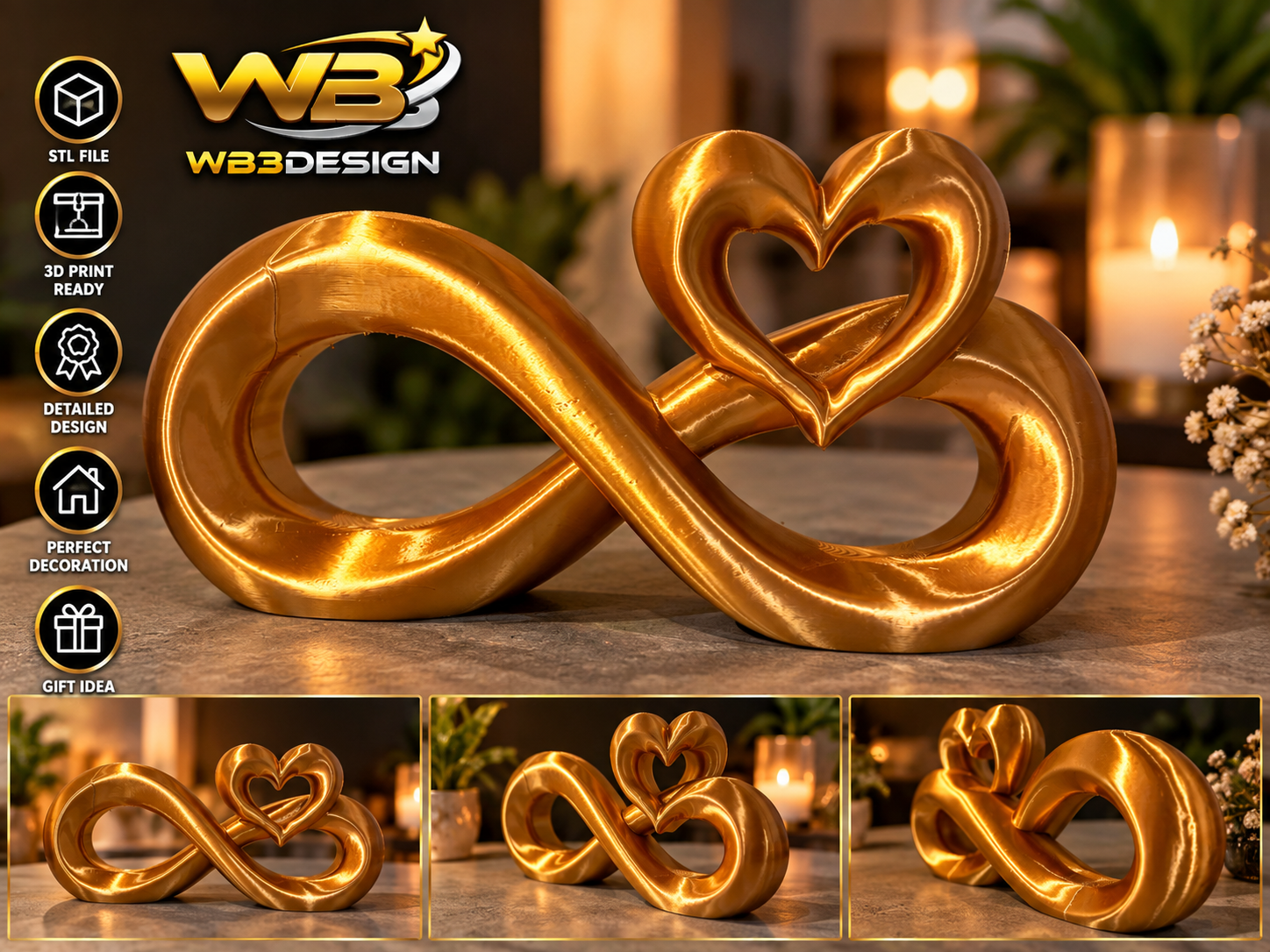 Eternal Love – Infinity Heart 3D model by WB3Design