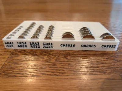 Button Battery organizer customize in Bambu Studio
