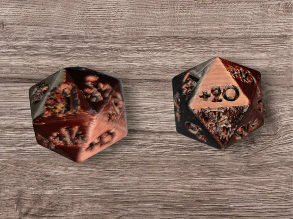 Dé D20 +1/+1 pour compteurs de jeu de cartes