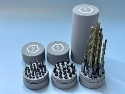 6.35mm/4mm Hex Shank Twist Drill Bit and Screwdriver Bit Magnetic Storage Set