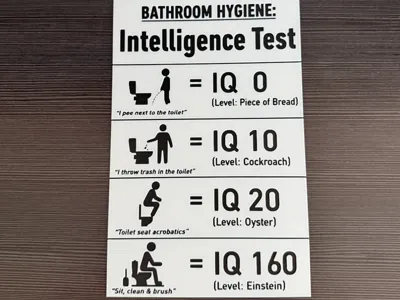 Bathroom sign fun