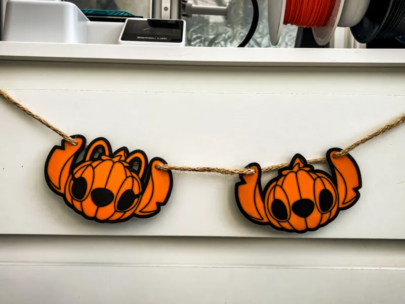 pumpkin halloween stitch and angel