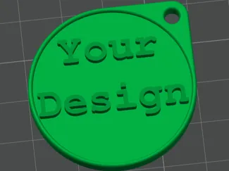 Custom Keychain Template - Round - Make Your Own!