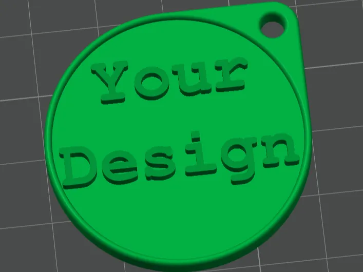 Custom Keychain Template - Round - Make Your Own!