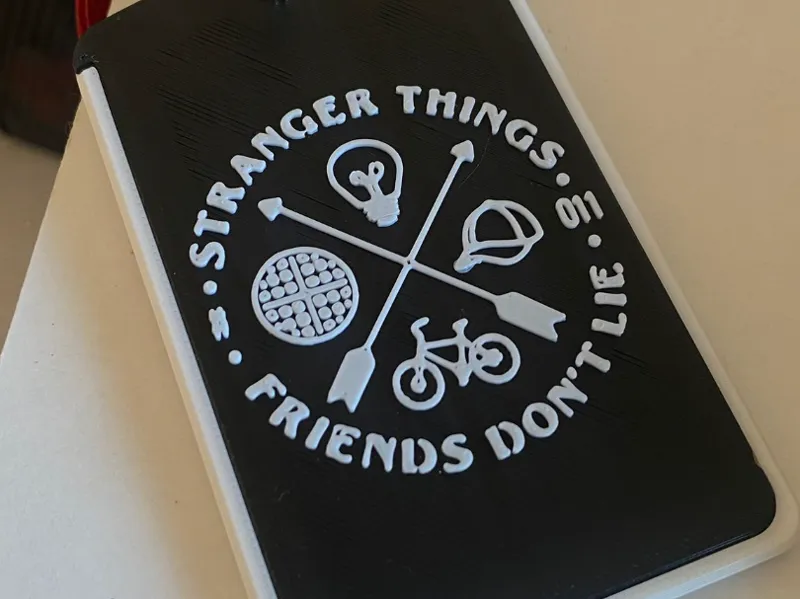 Porta Badge Stranger Things -Friends Dont Lie