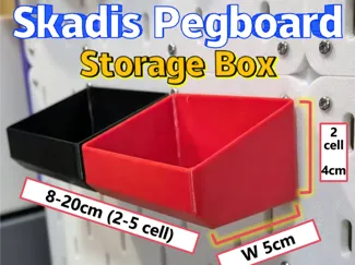 Storage Box, 8-20cm, 4cm H, 5cm W, IKEA Pegboard