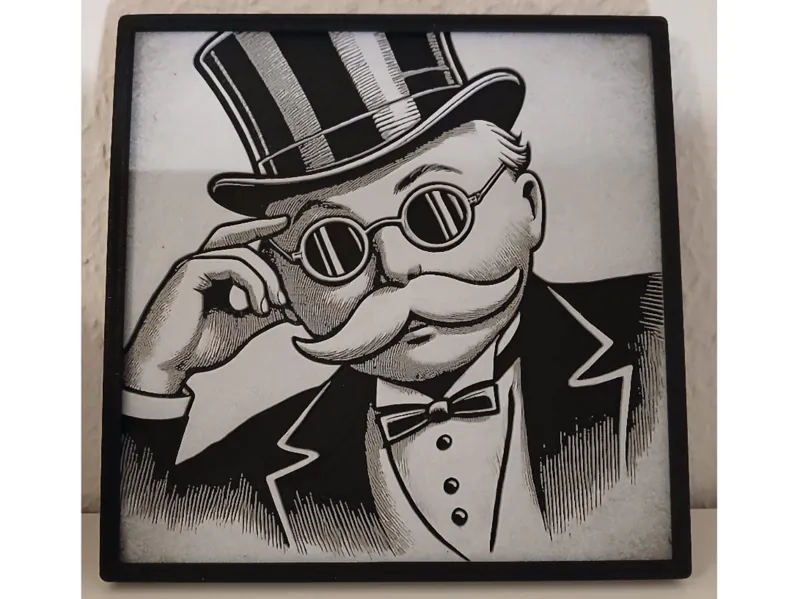 Mr. Monopoly (4 Color HueForge)