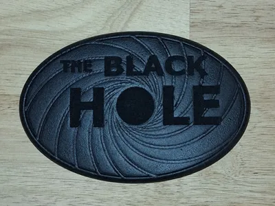 The Black Hole door Sign