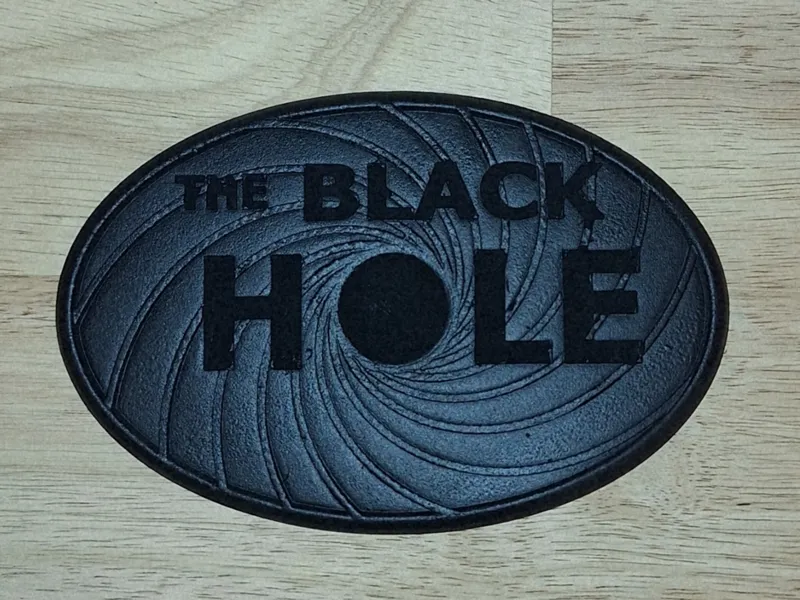 The Black Hole door Sign
