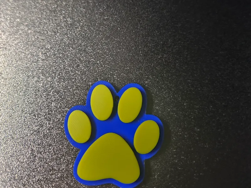 Paw print keychain 