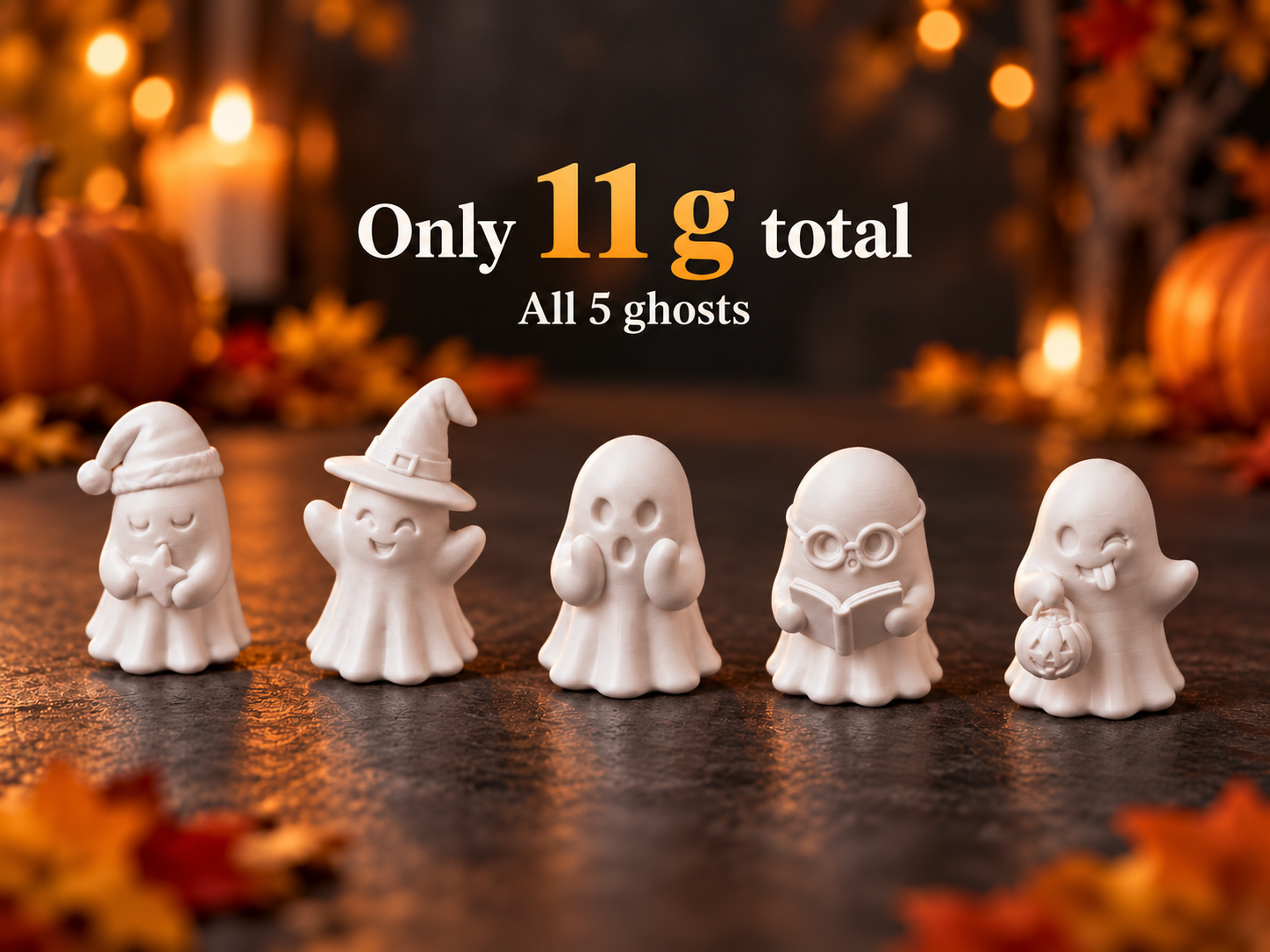 Cute Halloween ghosts | 5 cute little ghosts - 1