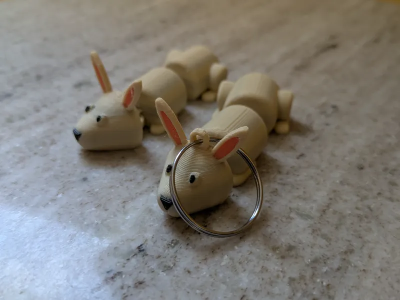 Mini Flexi Bunny with or without Keychain