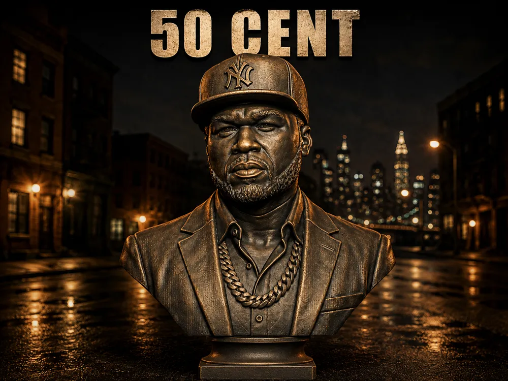 Figura decorativa: 50cent BUST. Referencia del modelo original.