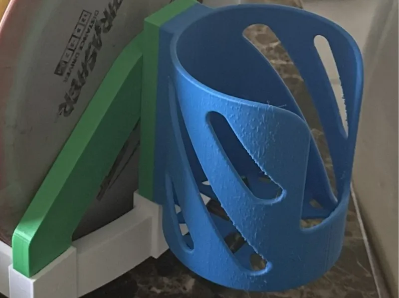 Disc Golf Carrier Cupholder Attachment