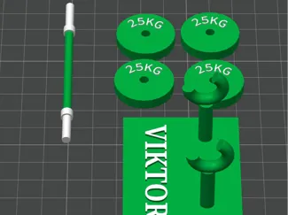 Barbell with plates