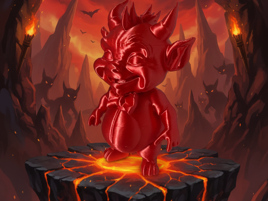 Diablotin espiègle avec cornes et queue