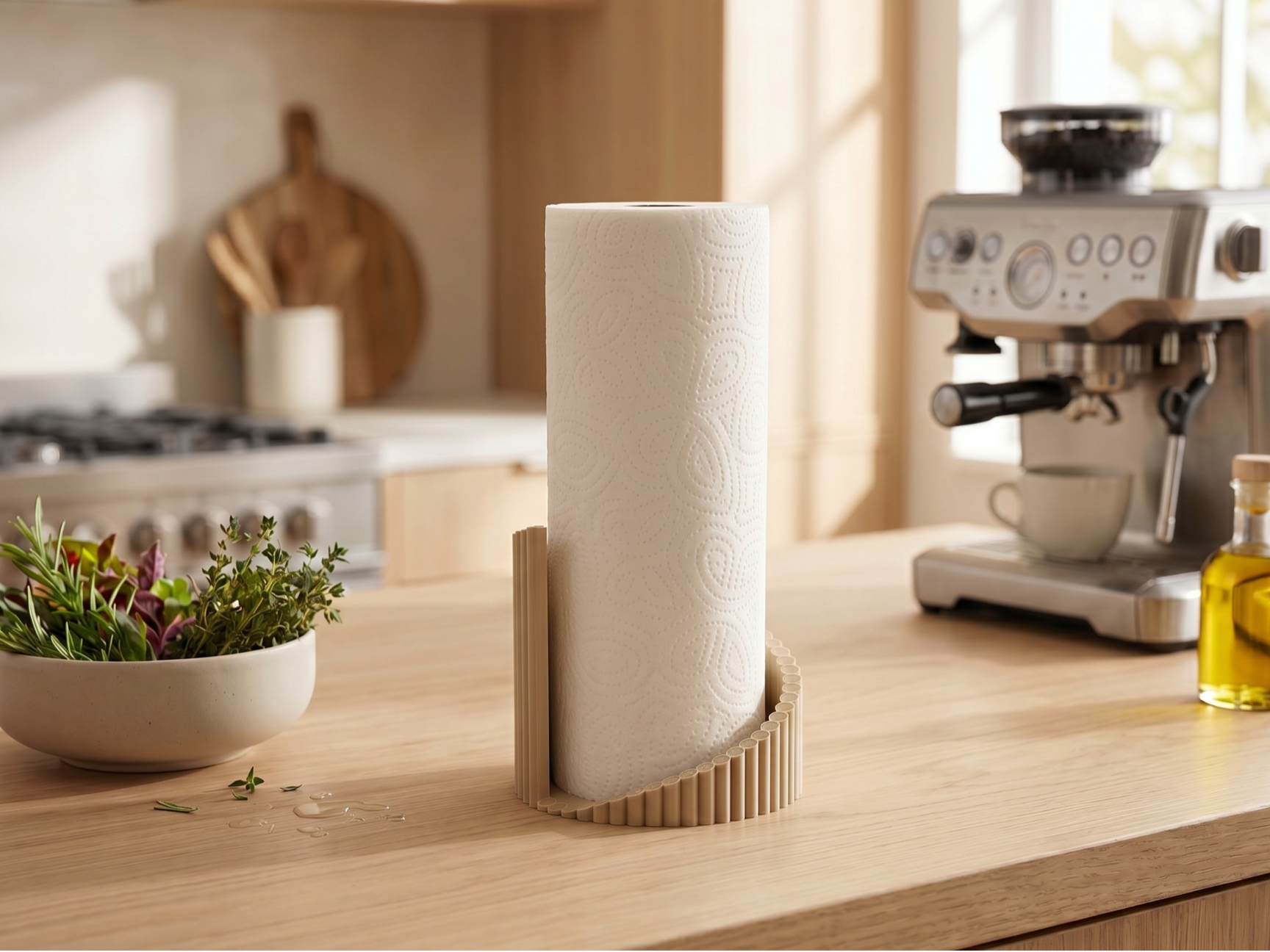 "Forma" ribbed paper towel holder