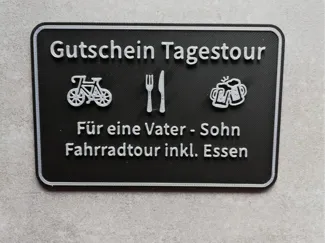 Gutscheinkarte Vater Sohn Radtour