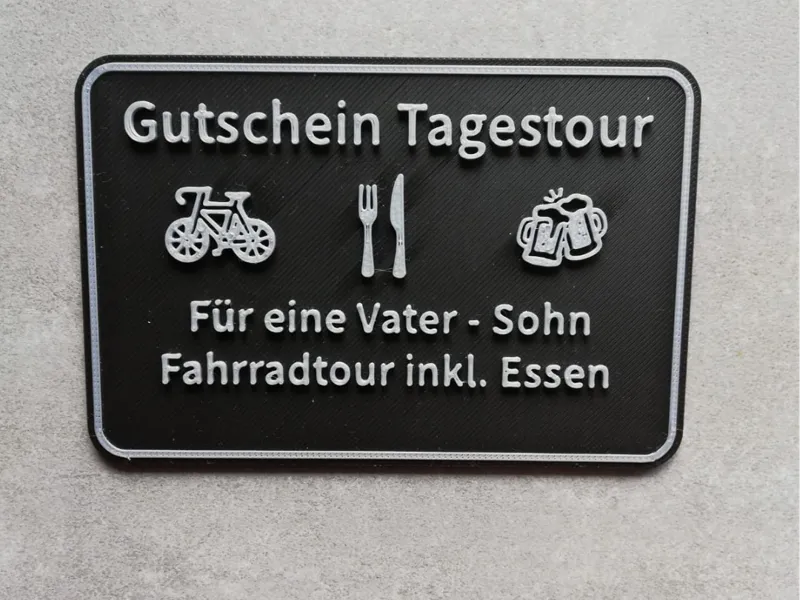 Gutscheinkarte Vater Sohn Radtour