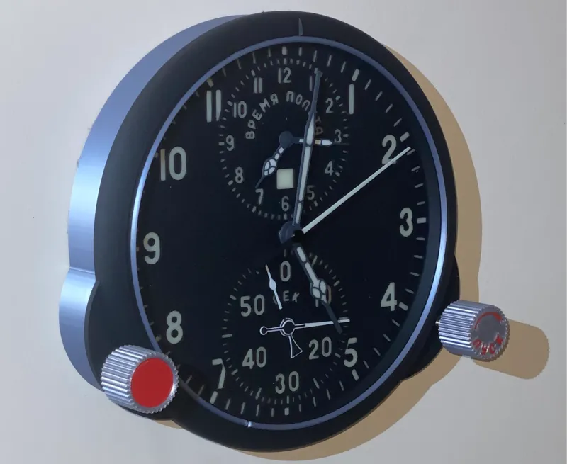 Russian ACzS-1 (АЧС-1)  aviation clock