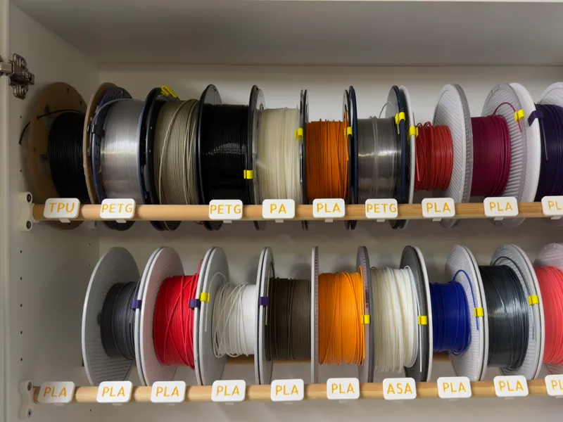 IKEA Billy shelf - spool holder