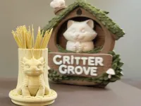 Dragon ToothPick Holder – Round Base