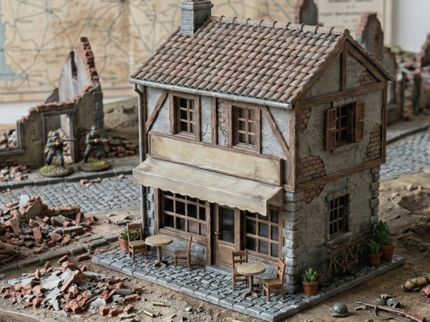 WW2 Tabletop Wargame - Cafe Building