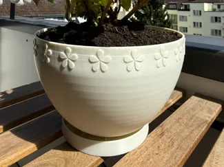 Pot de fleur en forme de bol