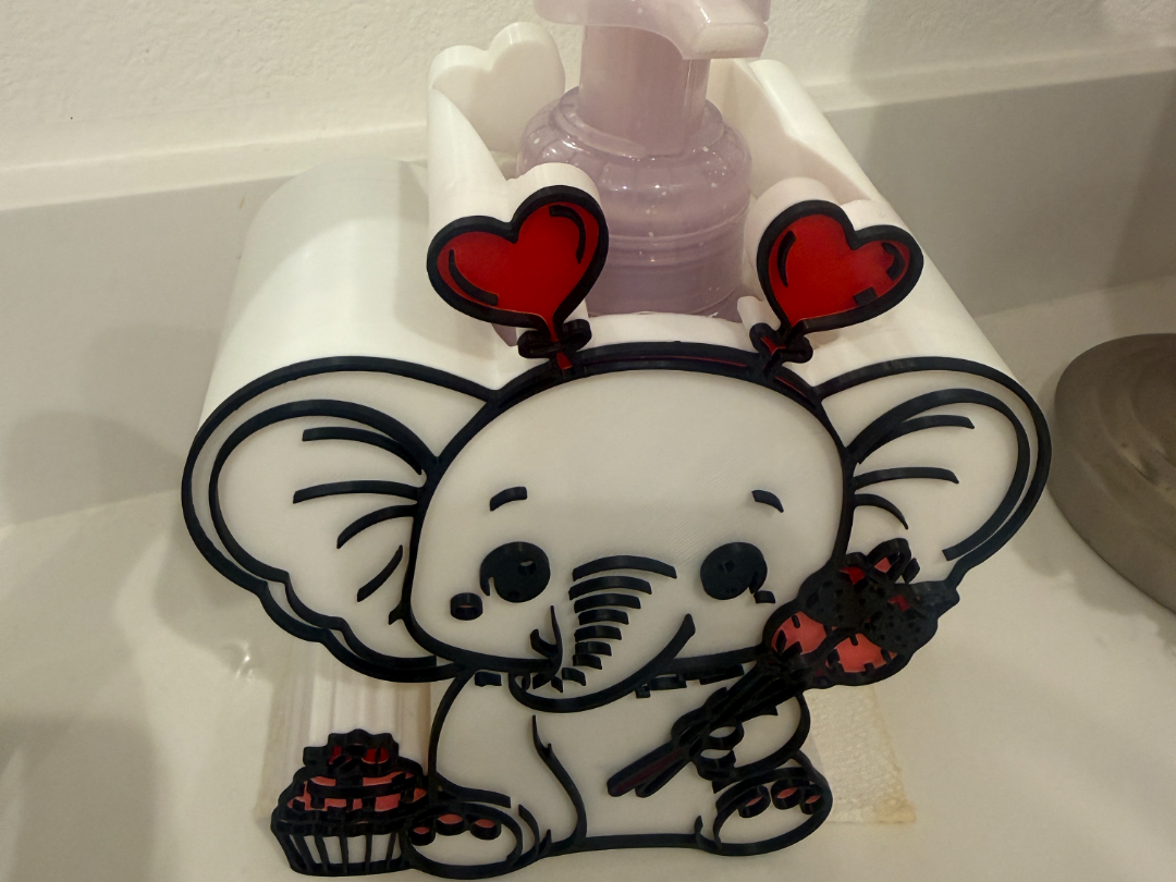 Elephant Valentines Hearts BBW Foaming Soap Holder