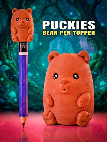 Caja o estuche: Cute Bear Pen Topper (Puckies Collection) — vista de referencia 2