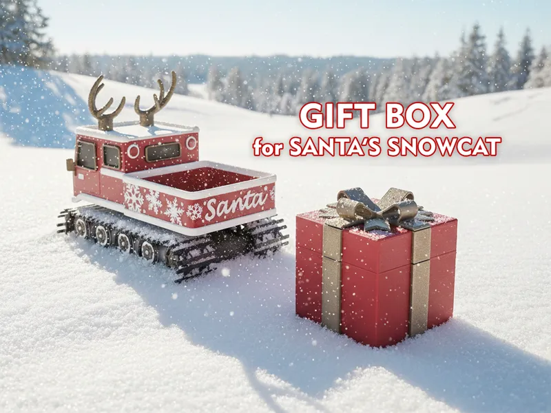 Santa’s Gift Box for Santa’s Snowcat