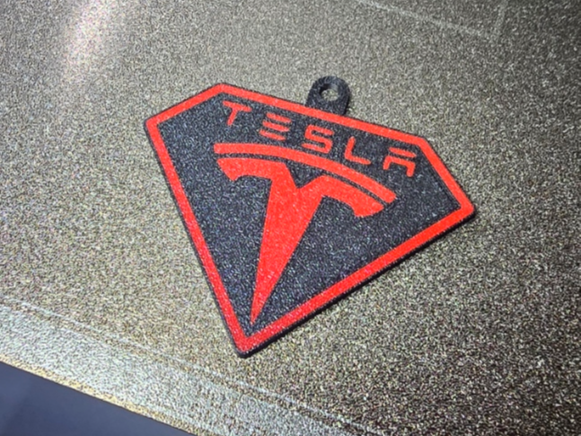 Tesla Logo Keychain 3D model