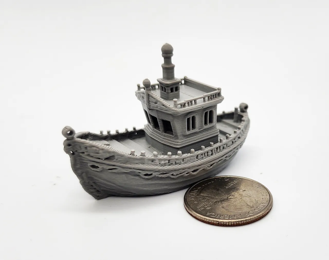 High Detail Benchmark Boat - No Supports view 2