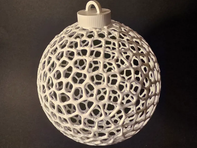 Weihnachtskugel 120mm & 60mm mit Henkel, Voronoi