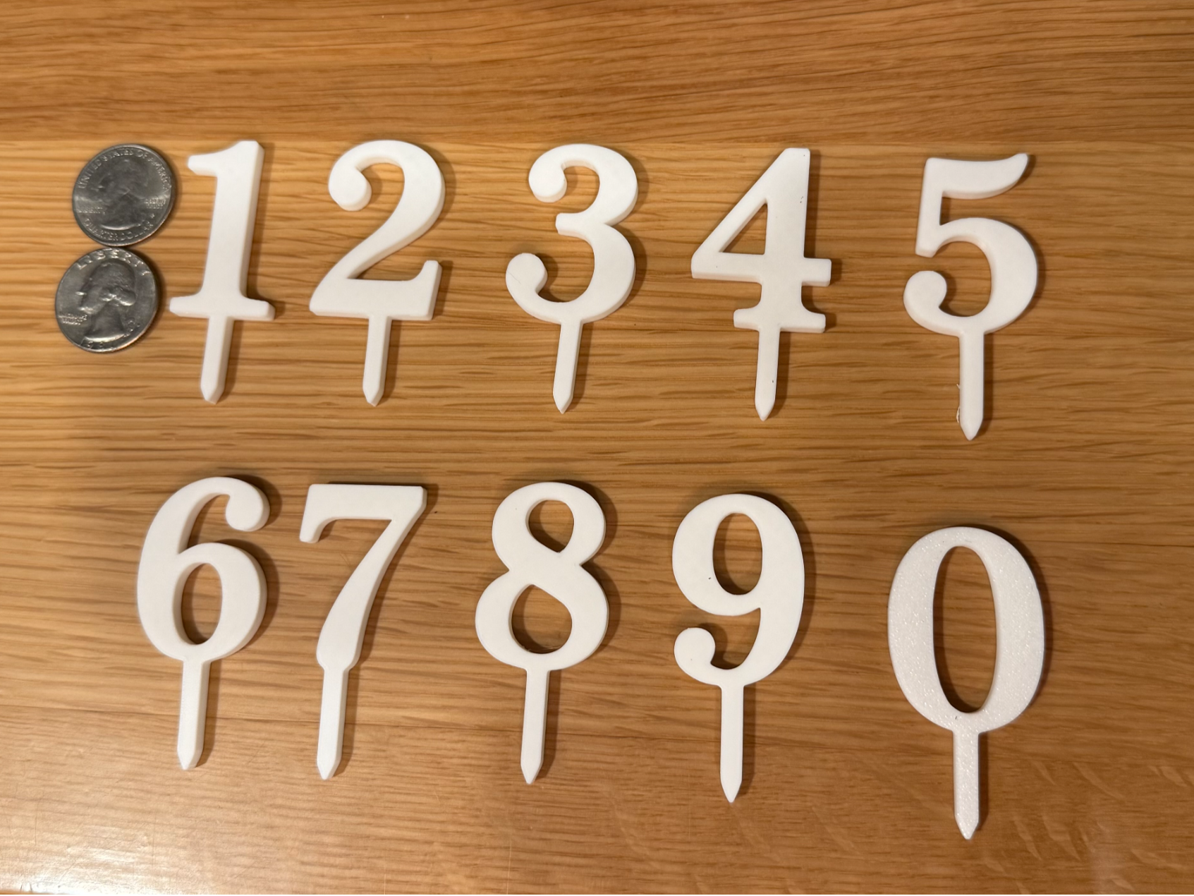 Cup Cake Topper Numbers 0-9