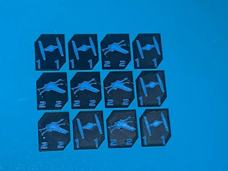 Star wars Unlimited SWU Tie Fighter X-Wing Tokens