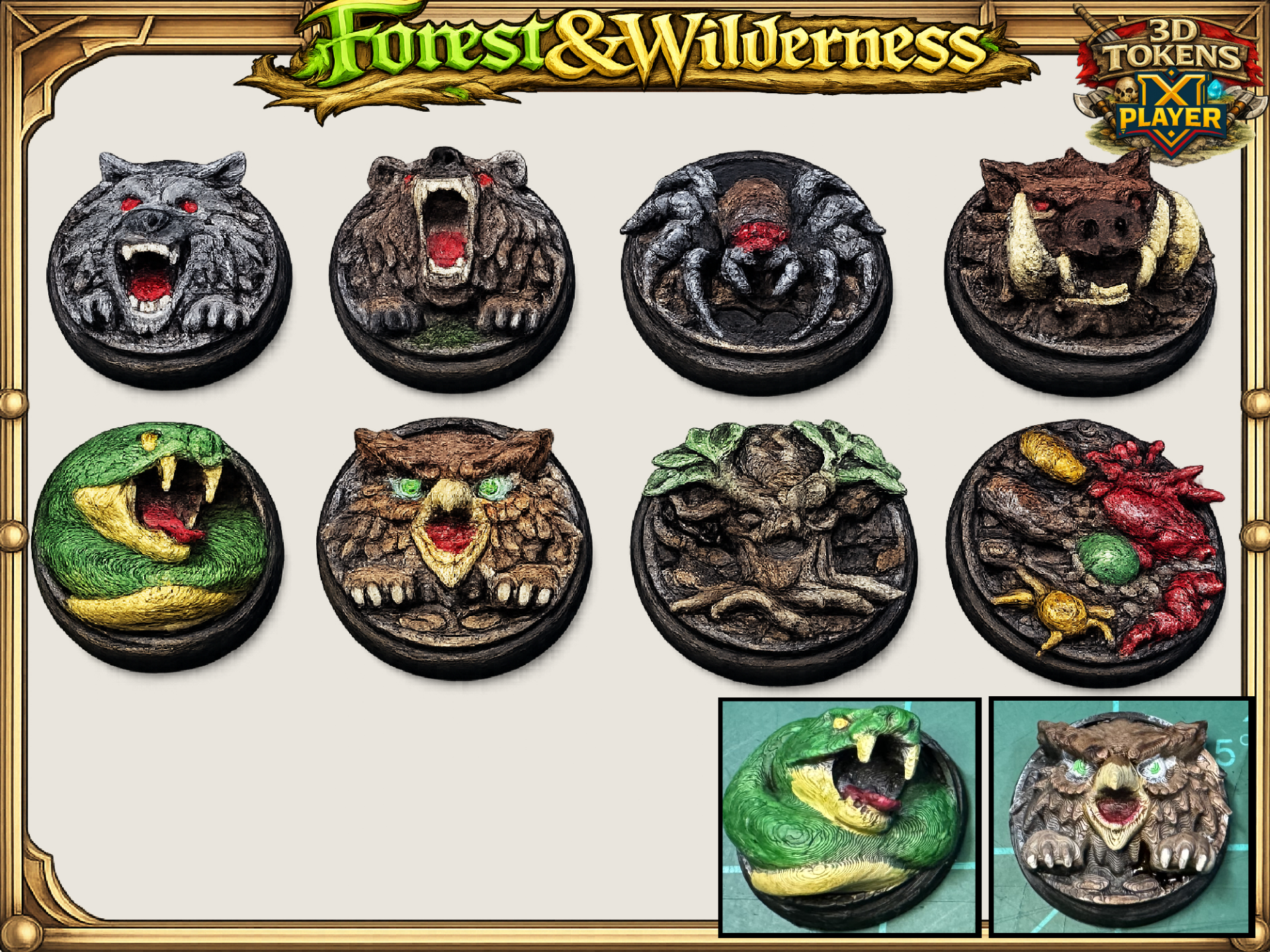 Forest&Wilderness: 3D Tokens Monster Compendium V1
