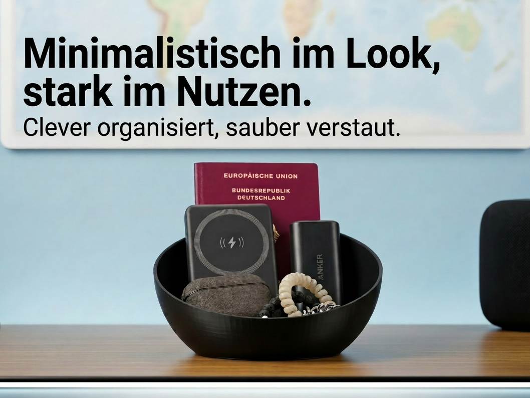 Moderne schlichte Schale/Ablage mit Wabenstruktur