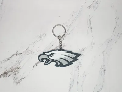 Philadelphia Eagles 3D Embossed Logo Keychain